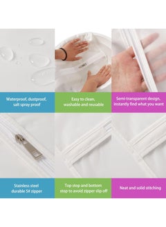 CityRiya-Long Garment Bag Suit Bag 7 Pcs 60*120cm Garment Cover Bag for Hanging Clothes Dress Bag Covers Dustproof Garment Cover Bag Clothes Cover Bags Protector for Closet Storage Coats, Robe, Shirts, Dress  - Image 5