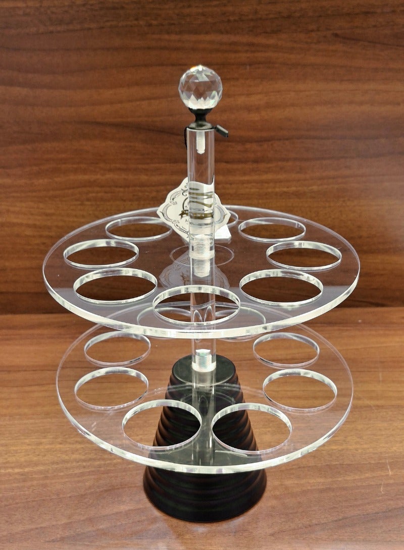 القناص شيالة فناجين قهوة دورين اكرلك علئ قاعده اسود  تتسع 16 فنجان - Image 3