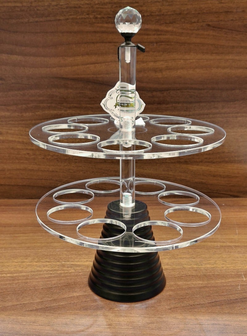 القناص شيالة فناجين قهوة دورين اكرلك علئ قاعده اسود  تتسع 16 فنجان - Image 2