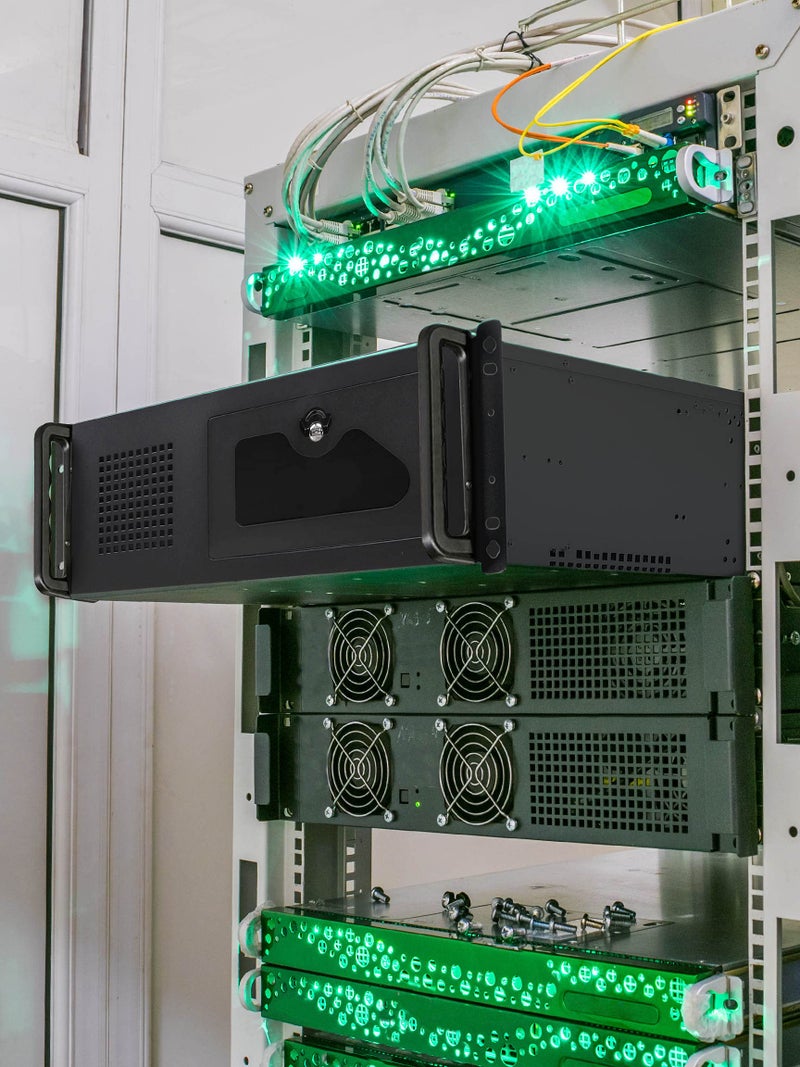 Rosewill 4U Server Chassis Rackmount Case | 7 x 3.5 Bays, 2 x 5.25 Devices| ATX, CEB Compatible | 1 x 120mm PWM Fan, 2 x 80mm PWM Fans | 2 x USB 3.0 | Front Panel Lock and Key | - RSV-R4100U - Image 2