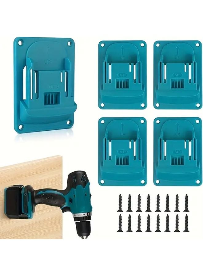 4pcs Heavy Duty ABS Metal Tool Holder Wall Mounted Drill Storage For Makita - Image 1