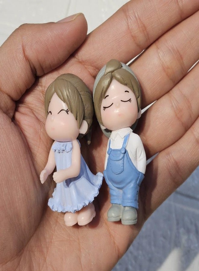 ARUNA DECOR Miniature Cute Couple Figurines, Decorative Dollhouse Accessories, Collectible Gift Set, Mini Garden Decoration - Image 2