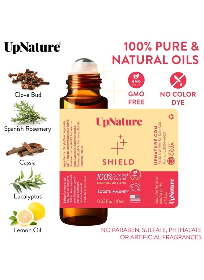 upnature - Thieves Shield Essential Oil Roll On - Thief & Robbers Germ Fighter Protective Blend, with Clove Oil & Cinnamon Essential Oil - Therapeutic Grade, Gifts Under 10 Dollars - Image 1