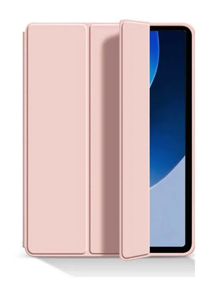 غطاء حالة اللوح لـ HUAWEI MatePad 12X ، التلقائي الاستيقاظ / النوم ، لمسة الجلد المريحة ، غطاء واقي ثلاثي الوقوف النحيف مع الظهر الناعم TPU ، الوردي - Image 1