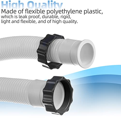 Sconva 1.5" Pool Pump Hose for Intex Sand Filter Pumps & Saltwater Systems, 29060E Pool Filter Hose for Intex & Coleman Above Ground Pools Parts- 59" Long replacement hoses (Set of 2) - Image 5