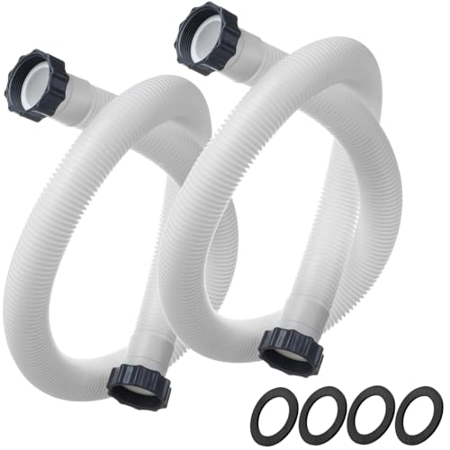 Sconva 1.5" Pool Pump Hose for Intex Sand Filter Pumps & Saltwater Systems, 29060E Pool Filter Hose for Intex & Coleman Above Ground Pools Parts- 59" Long replacement hoses (Set of 2) - Image 1