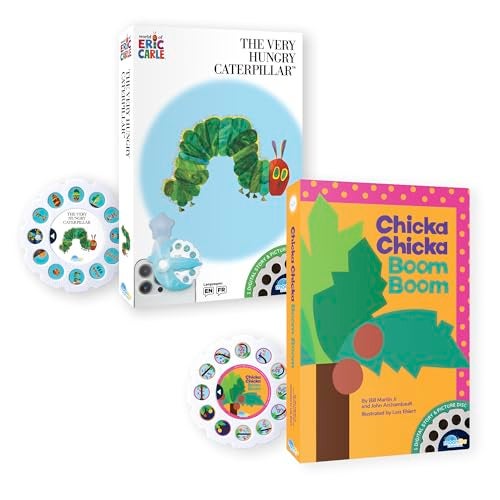 Moonlite Storytime 2 Storybook Reels Set Chicka Chicka Boom Boom The Very Hungry Caterpillar Digital Stories Toddler Early Learning Gifts for Kids Ages 3 Years and Up Projector Sold Separately - Image 1