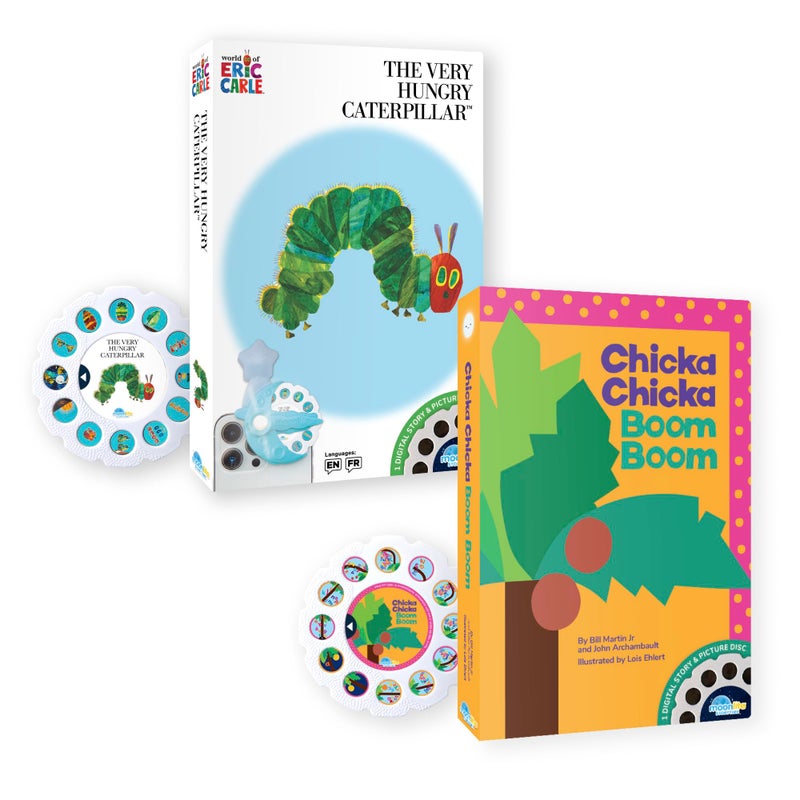 Moonlite Storytime 2 Storybook Reels Set Chicka Chicka Boom Boom The Very Hungry Caterpillar Digital Stories Toddler Early Learning Gifts for Kids Ages 3 Years and Up Projector Sold Separately - Image 3