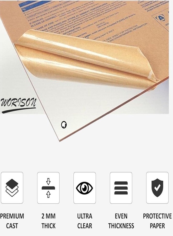worison A4 Size Acrylic Transparent Sandwich Sheet Board - Great for Display Ads, Posters, Pictures, Information, and Signage (30 x 20 cm) - Image 2