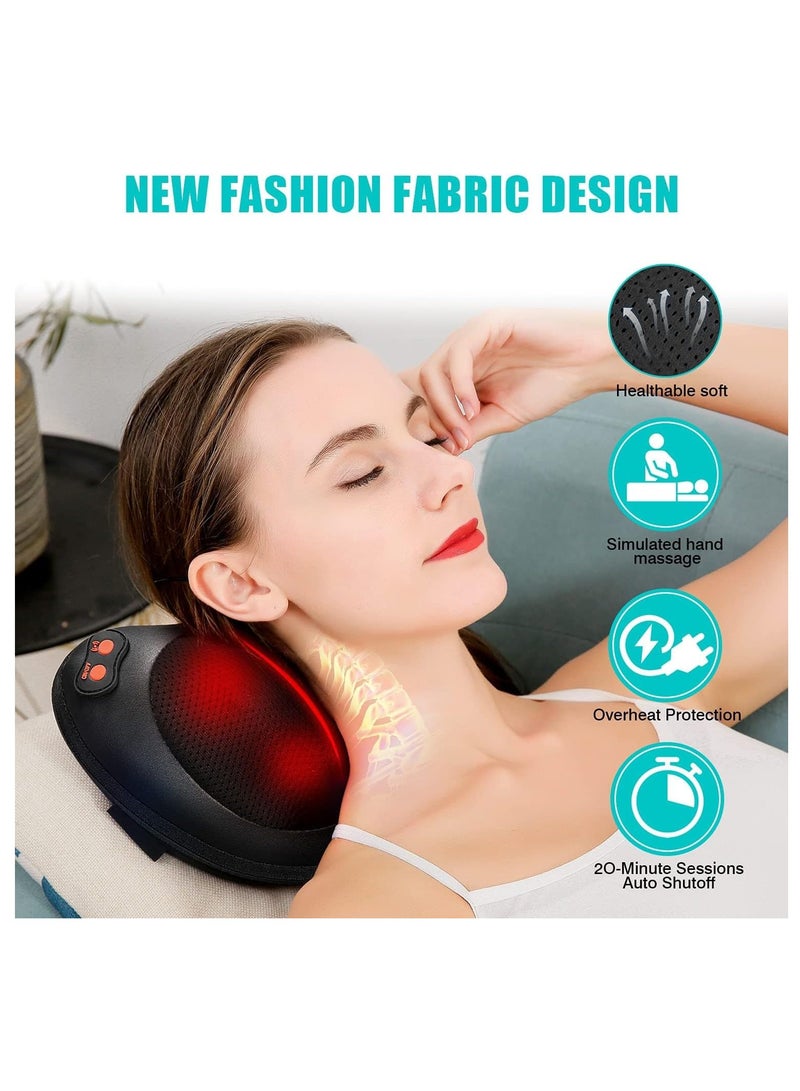 إسكدنيا Shiatsu Neck and Back Massager with Heat - Electric Deep Tissue Kneading Massage Pillow for Shoulder, Back, Leg | Muscle Relief | Ideal Gift for Mom, Dad, Women, Men - Image 2