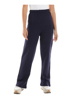 Navy Wide Leg High Waist Jogger