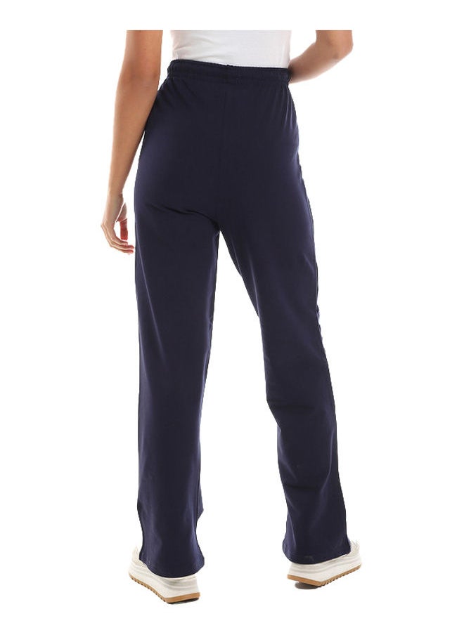 azeez - Navy Wide Leg High Waist Jogger - Image 1