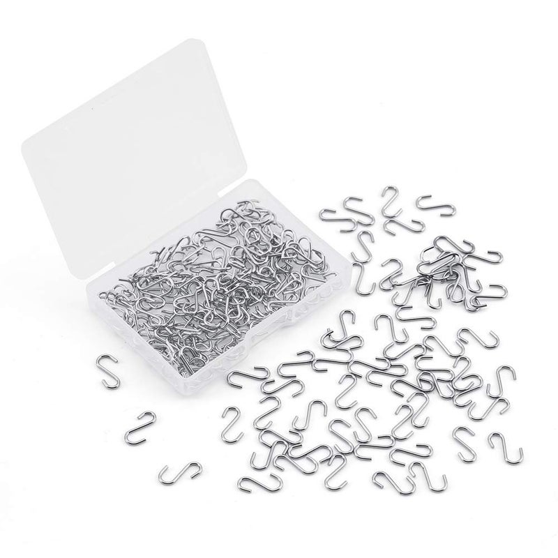 Rhinocats S Hooks  Small S Hooks Mini S Hooks  100 Pack Stainless S Shaped Hooks  14Mm Length  Heavy Duty For Hanging - Image 1