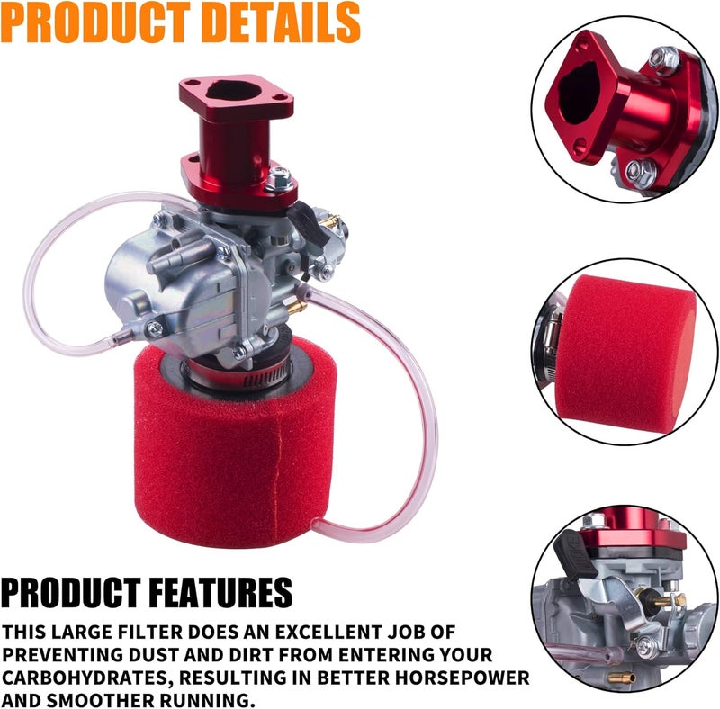 ORAEVY VM22 Racing Performance Mikuni Carburetor Intake Kit for Predator 212cc and Honda GX200 - Image 3