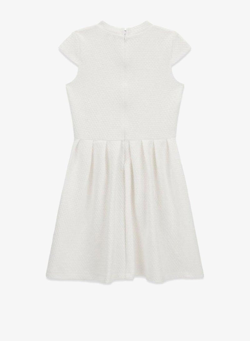 GUESS Youth Fit And Flare Knit Short Sleeve Midi Dress - Image 3