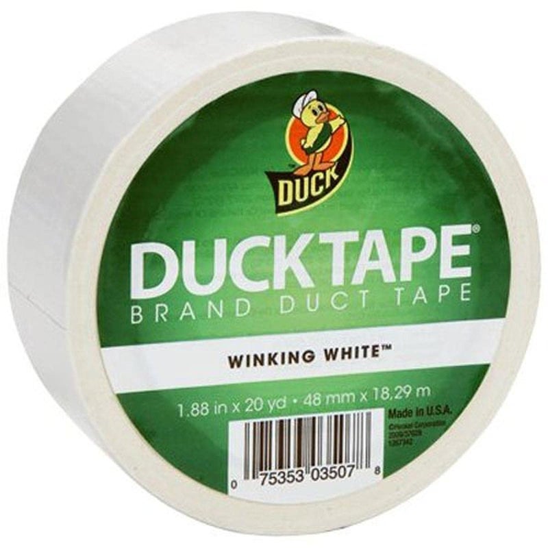 Duck Brand 392873 White Color Duct Tape 188Inch by 20 Yards Single Roll