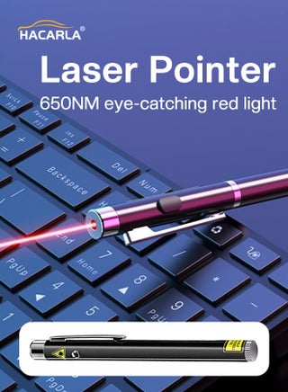 Red Adjustable Focus Outdoor Flashlight High Power Red Beam Laser Pointer Ideal for Camping, Hiking, Hunting, Fishing, and Presentations