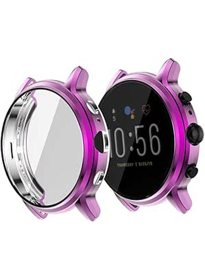 TPU Protective Case Cover for Smartwatch Purple Lightweight Scratch Resistant Front Back Frame - Image 1