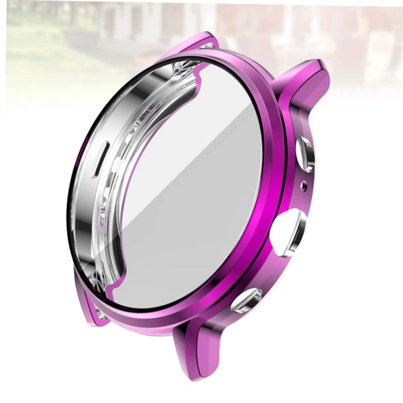 TPU Protective Case Cover for Smartwatch Purple Lightweight Scratch Resistant Front Back Frame - Image 3