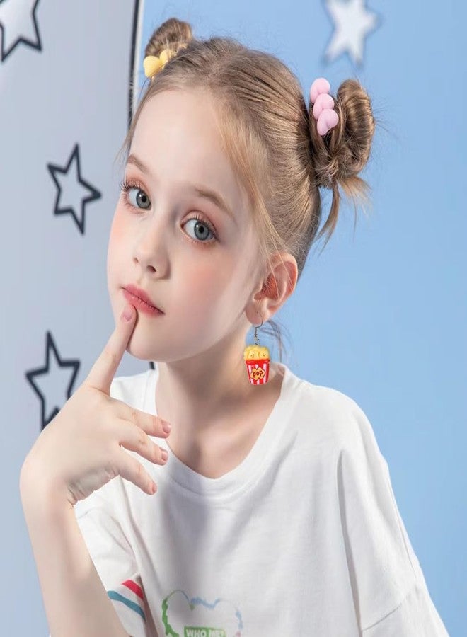 Cykdohy Funny Popcorn Dangle Hook Statement Earrings for Women Resin Cute Simulation Food Sweet Corn Drop Earring Charm Handmade Cartoon Hypoallergenic Creative Novelty Trendy Snack Lover Jewelry Holiday Gifts - Image 5