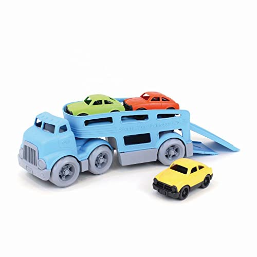 Green Toys Car Carrier Blue Pretend Play Motor Skills Kids Toy Vehicle No BPA phthalates PVC Dishwasher Safe Recycled Plastic Made in USA