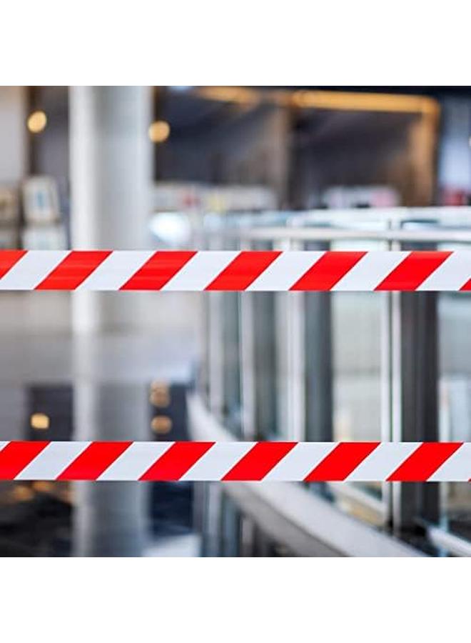 Hazard Warning Tape 2 Inch Red And White Non Adhesive Barrier Tape Caution Safety Barricade Construction Tape For Danger Hazardous Areas  - Image 3