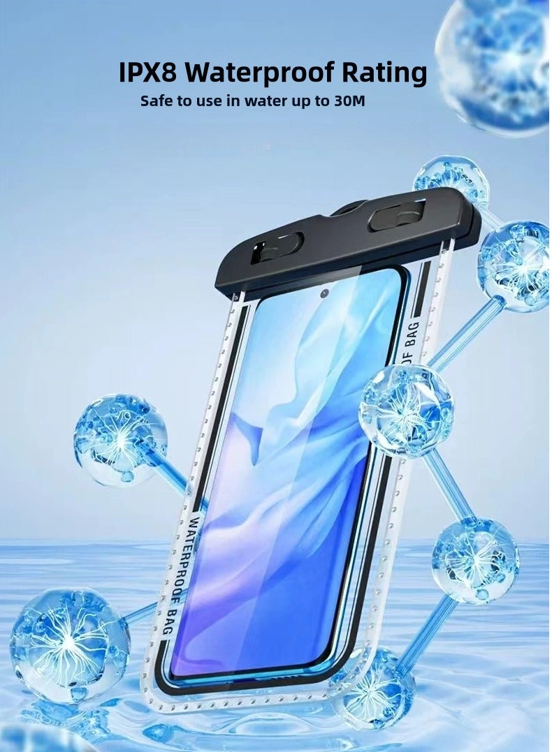 Waterproof Phone Case Dry Bag up to 7.2'' Compatible with iPhone 12/13/14/15 Pro Max S22 S23 Ultra Clear - Image 2