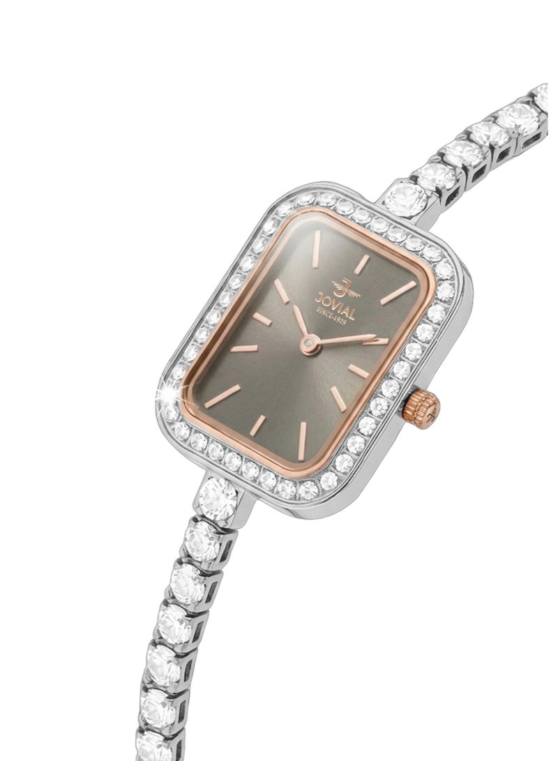 جوفيال ساعة جوفيال 1561LSMQ10 ZE النسائية الأنيقة، مينا بني، كوارتز، 20 مم - Image 2