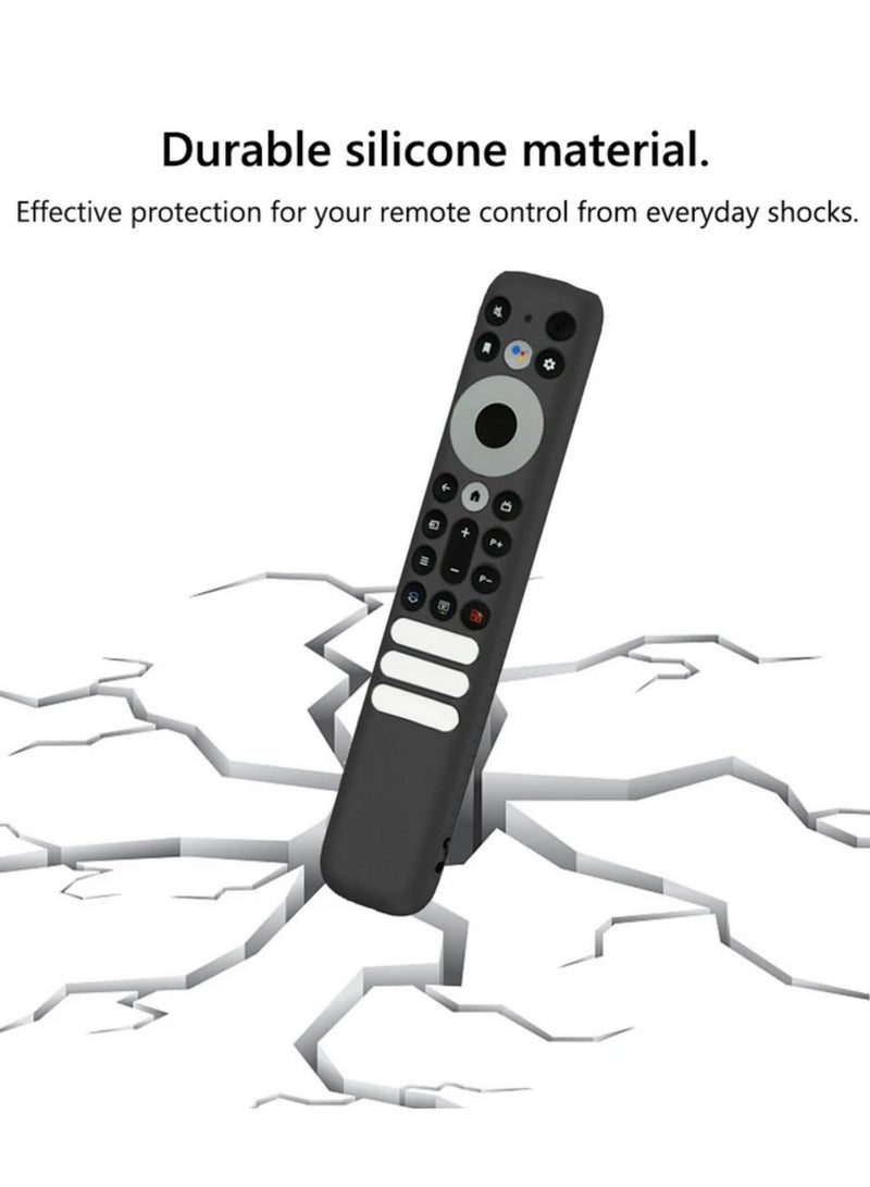 Silicone Protective Cover with Lanyard Anti Slip Replacement Parts for TCL RC902V FMR1 Voice Remote All Inclusive Universal Fit Durable Soft Protective Case Shockproof Dustproof  - Image 3