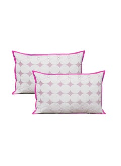 Rj Products Rj Products Cotton 100 TC Pillow Cover White Pink_Standard  - Image 3