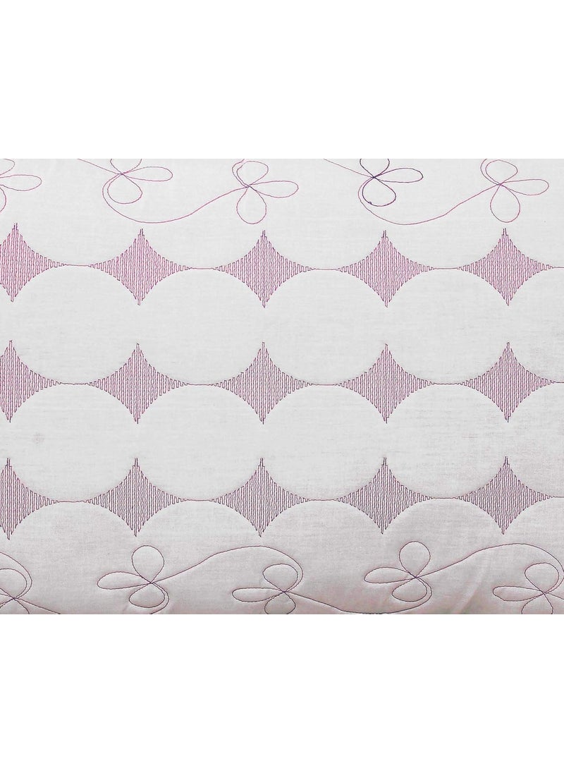 Rj Products Rj Products Cotton 100 TC Pillow Cover White Pink_Standard  - Image 2