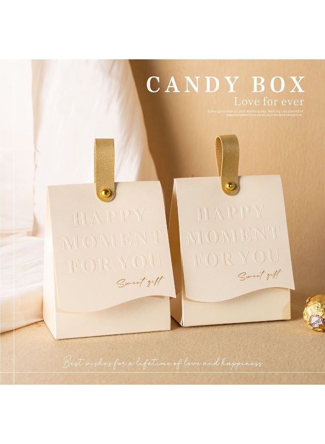 10pcs Hand-held Premium Leather Gift Box - Wedding Candy Chocolate Packaging & Decorations - Image 1