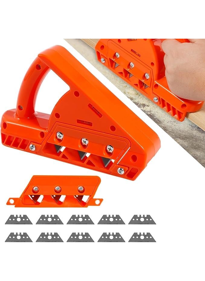 VALUEVIBES Plasterboard Fast Cutter Drywall Chamfer Tool with 10 Blades Precise 45 60 Edge Planer for Gypsum Board Woodworking  - Image 2