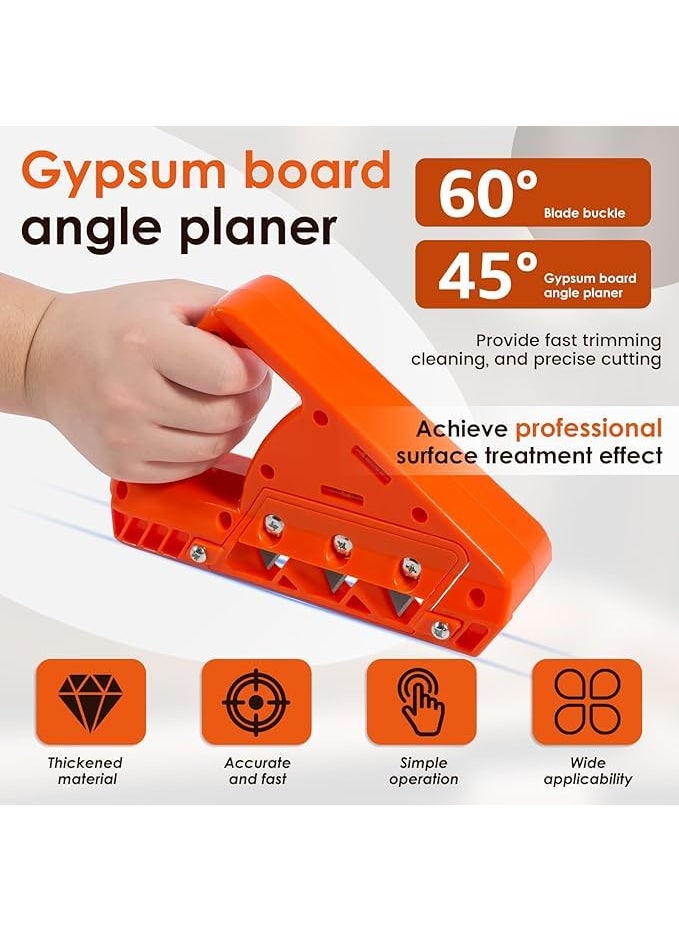 VALUEVIBES Plasterboard Fast Cutter Drywall Chamfer Tool with 10 Blades Precise 45 60 Edge Planer for Gypsum Board Woodworking  - Image 3