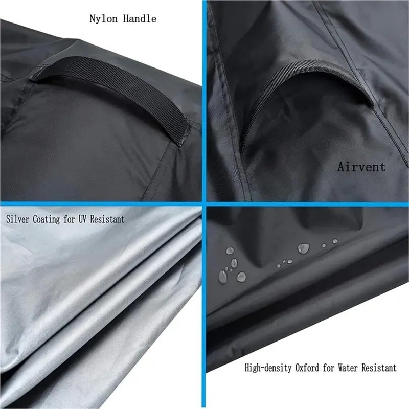 Fire Table Cover 2pcs Fire pit cover Rectangular outdoor fire table heavy duty waterproof patio propane gas For Outdoor Patio(76x76x63cm) - Image 5
