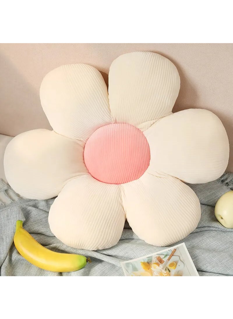 AROAQ Colorful Flowers Plush Pillow Plant Petal Cushion Stuffed Toys Baby Home Décor White Pink 30cm 