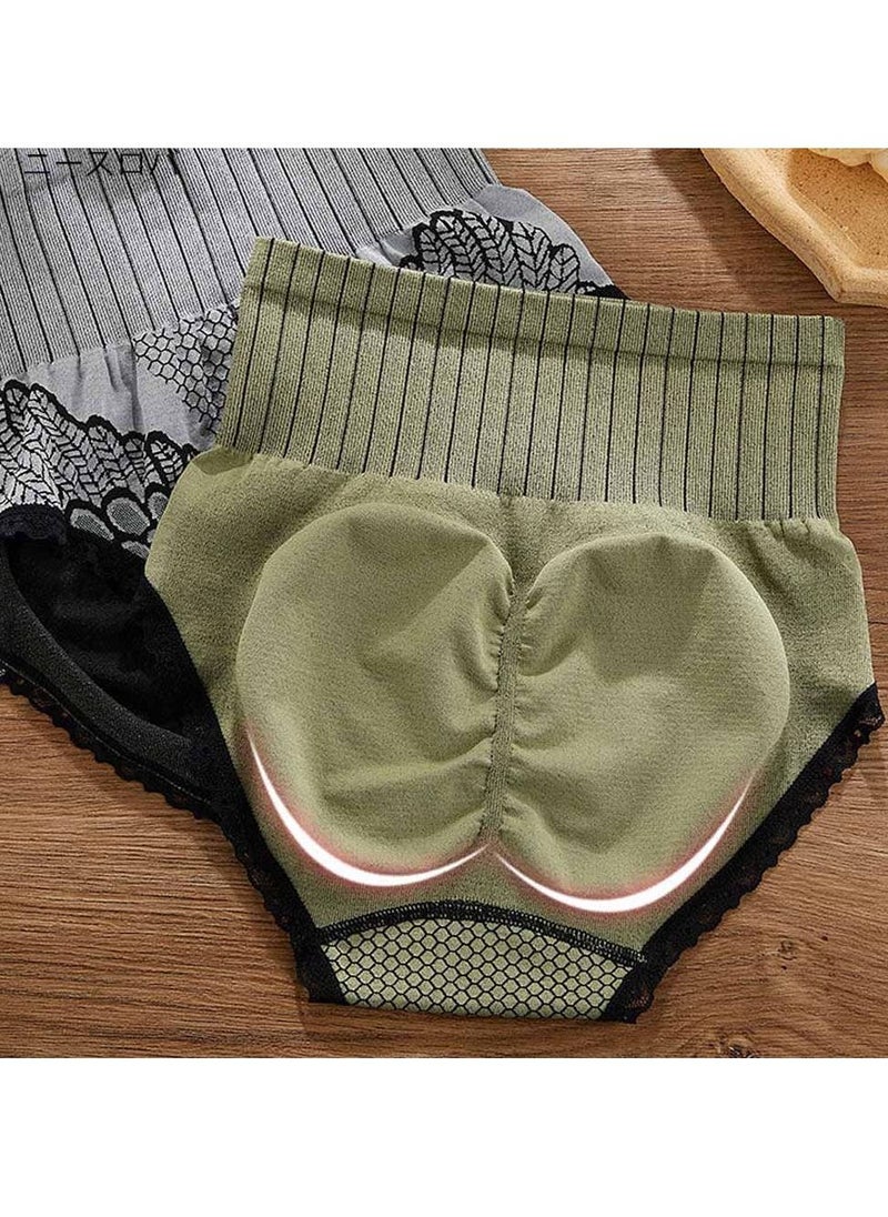 MRMISS - 7-Pieces Women Lace High Waist Abdomen And Hip Lifting Cotton Crotch Underwear - Image 1