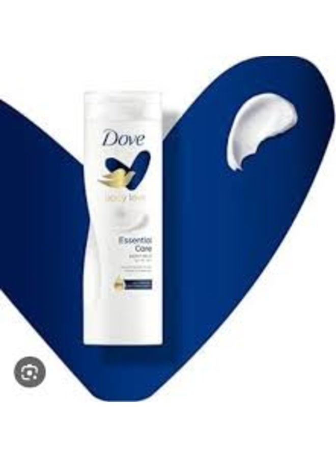 هو لوشن Dove Body Love Essential Care المخصص للعناية بالبشرة الجافة، حيث يمنحها ترطيباً عميقاً ونعومة تدوم حتى 48 ساعة بفضل احتوائه على مصل تجديد السيراميد