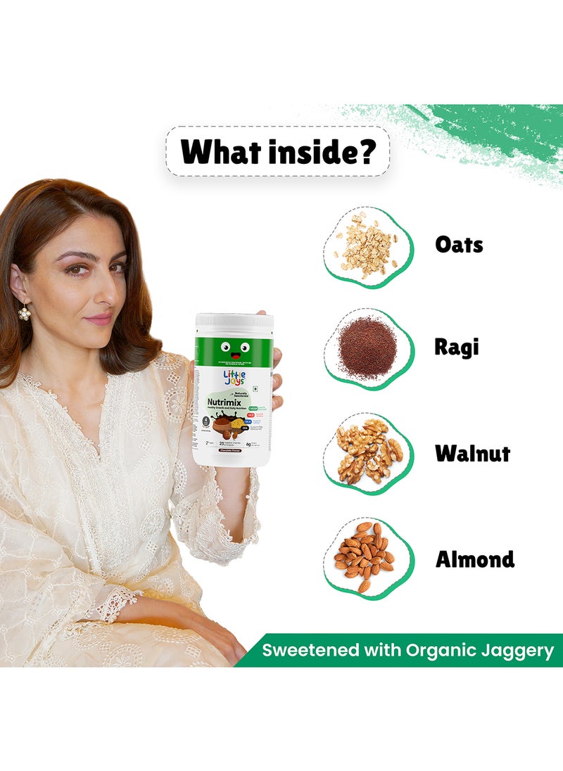 Little Joys - Nutrimix Nutrition Powder Chocolate Flavor 400 Grams Health And Nutrition Drink 2+ Years With Goodness Of- Millets, Jaggery, Dates, Almond, Walnuts And Oats - Image 1
