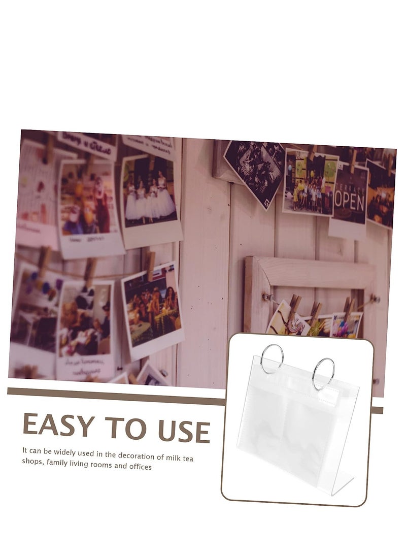 SYOSI Photo Album Decoration for Home Top Acrylic Flip Scrapbook Anniversary Pictures Memory Household Color Calendar Decorative Holder Collection Standing Table Transparent Desk Photo Album  - Image 5