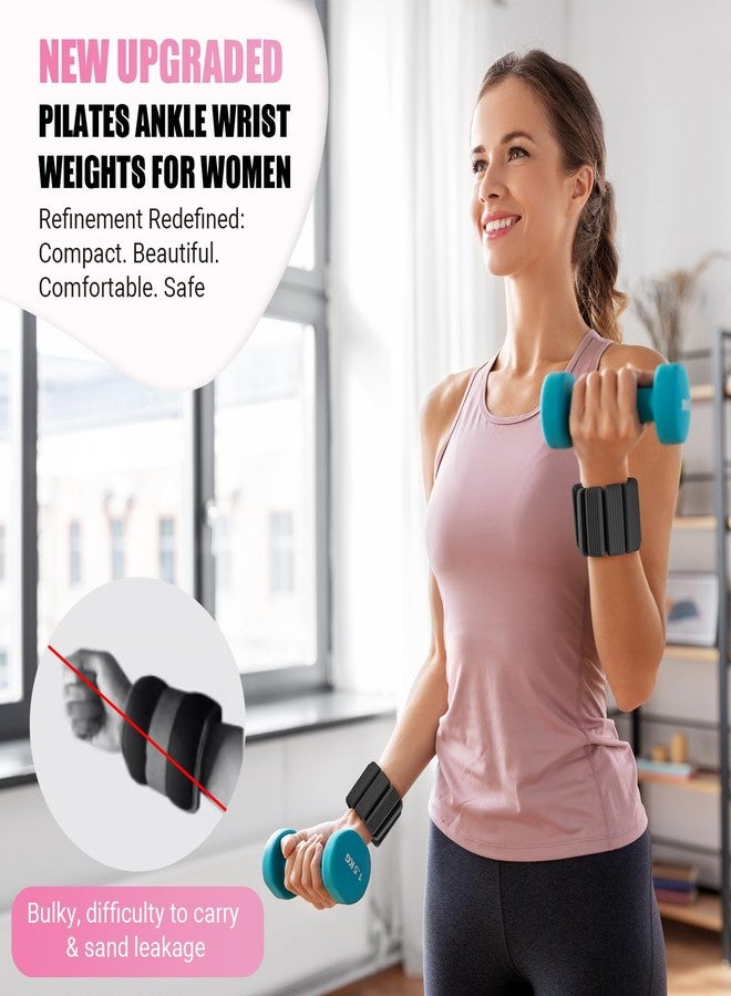 nooncrazy Adjustable Wrist & Ankle Weights for Women, Wearable Strong Velcro Arm & Leg Weights Set of 2(1Lbs Each), Ankle Weights for Walking, Pilates, Yoga, Dance, Barre, Exercise and Strength Training - Image 3