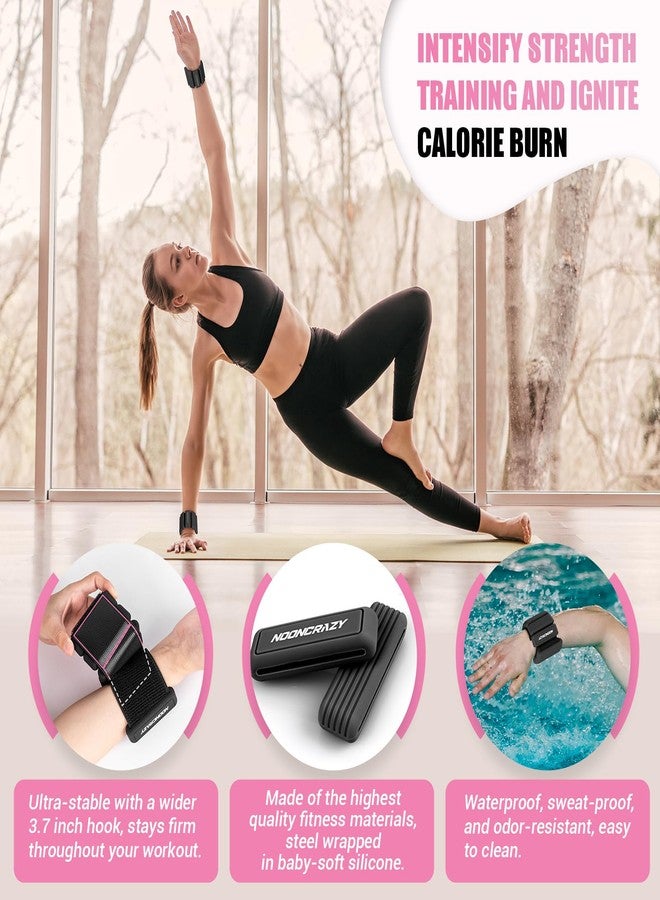 nooncrazy Adjustable Wrist & Ankle Weights for Women, Wearable Strong Velcro Arm & Leg Weights Set of 2(1Lbs Each), Ankle Weights for Walking, Pilates, Yoga, Dance, Barre, Exercise and Strength Training - Image 2
