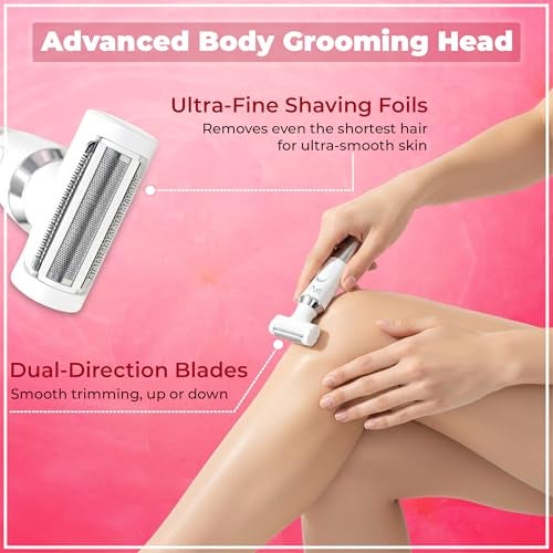 STRAW&WEAVE 4-in-1 Trimmer for Woman | Facial Hair Removal Machine | LED Display & Free Carry Bag | Bikini Trimmer for Woman | 90 mins runtime | C type charging | Portable, quick, gentle & painless - Image 3