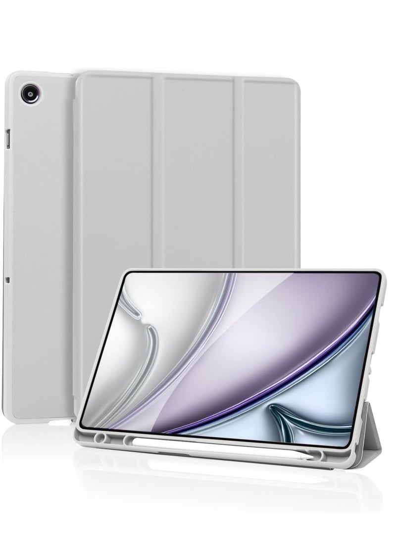 MIGOFAST Case for Samsung Galaxy Tab A9 Plus SM-X210/X216/X218 Tablet Case with Pencil Holder, Slim Smart Protective Case with Soft TPU Back, Auto Sleep/Wake Cover Silver Gray  - Image 1
