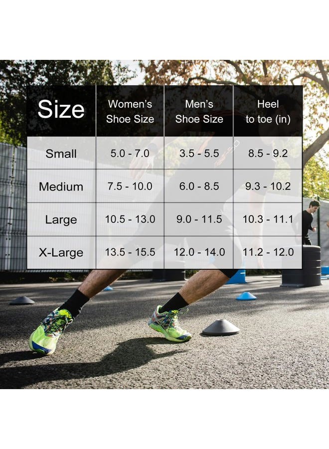 CWVLC Unisex Cushioned Compression Sport Quarter Socks, 4-pairs Black, M - Image 3