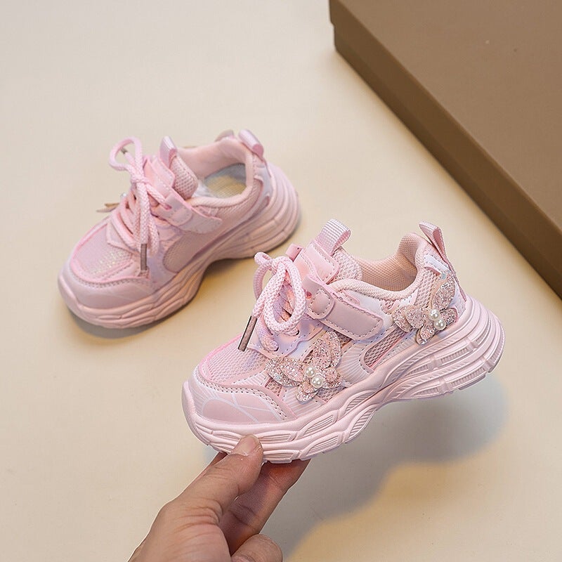 Mesh Sneakers Lightweight Flexible Sole Walking Shoes For Kids Indoor And Outdoor Activities - Image 1