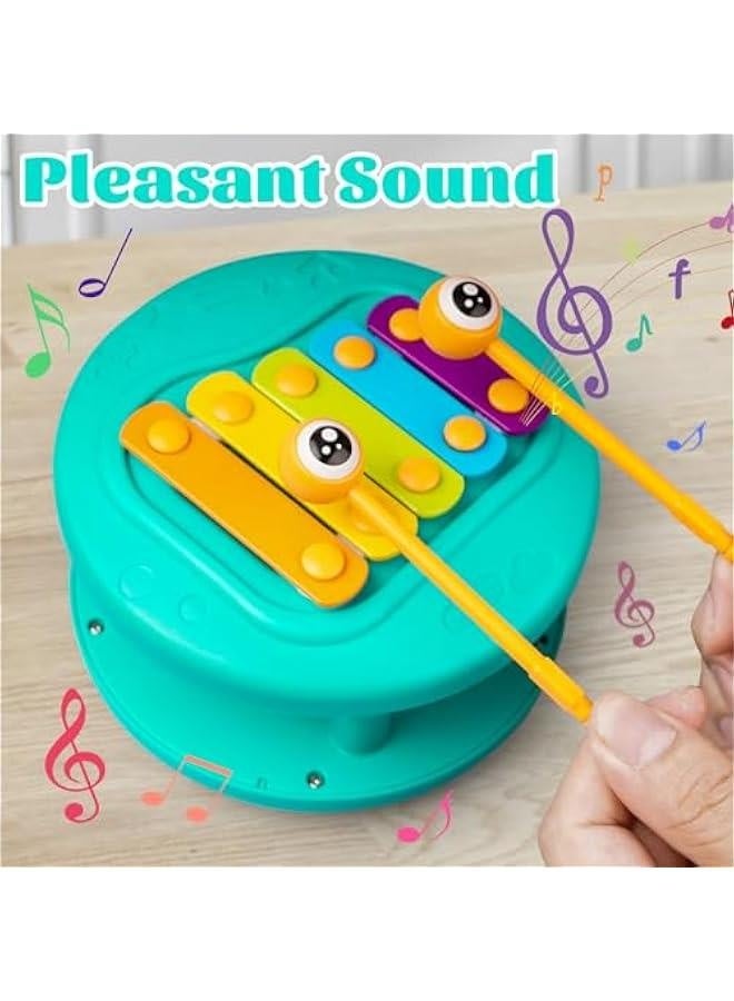 Pull Along Toddler Toys Snail Xylophone Toy Montessori Toddler Toys Learning Fine Motor Skills Busy Learners Toy Preschool Game for 2 3 4 Year Old 18 Months Girl Boy Kids - Image 5