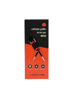 لوازم طقم مفكات 6 في 1 مع إضاءة – أداة متعددة الرؤوس قابلة للطي مزودة بكشاف LED، رؤوس مغناطيسية من فولاذ كروم فاناديوم، مقبض معزول، وآلية قفل – مثالية للإصلاحات المنزلية، والأعمال الكهربائية، وأشغال الصيانة  - Image 3
