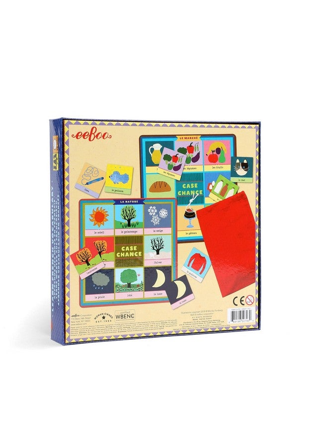 eeBoo: French Bingo Vocabulary Game, Includes- Pronunciation Guide & Drawsting Bag, 6 Game Boards, 48 Playing Chips, 2 to 6 Players, for Ages 5 and up - Image 3