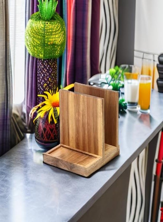 EVERBBKING Wooden Napkin Holder with Salt and Pepper Shakers Caddy,Suitable for Kitchen, Restaurant, Bar, Office, Parties, Home Décor - Image 5